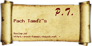 Pach Tamás névjegykártya