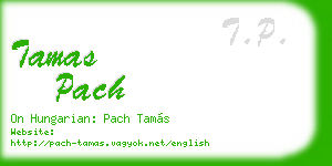 tamas pach business card