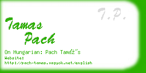 tamas pach business card